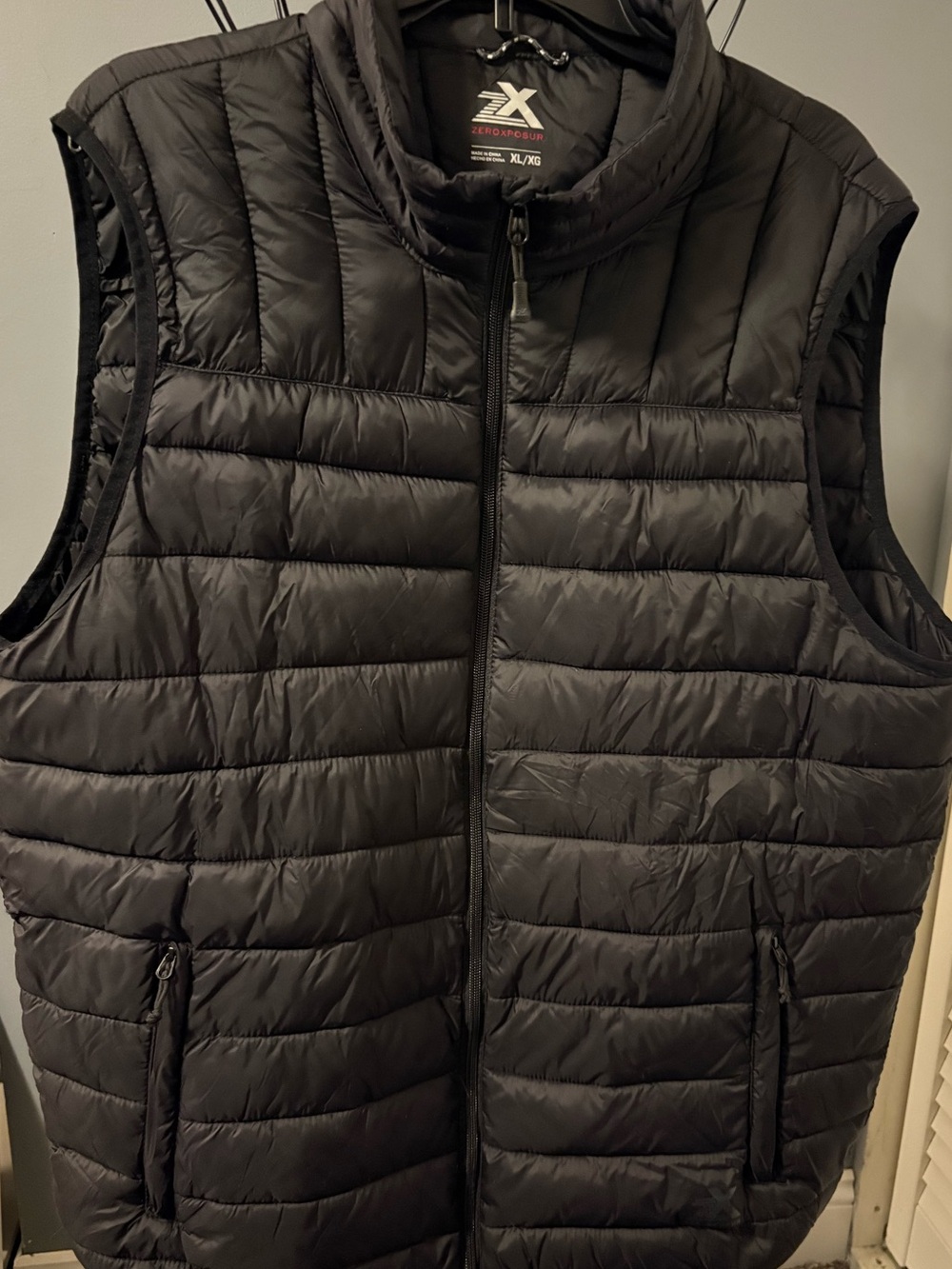 ZeroXposur Men's Black Quilted Packable Puffer Vest
